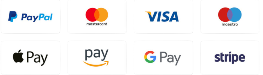 Pay via paypal credit cards & more