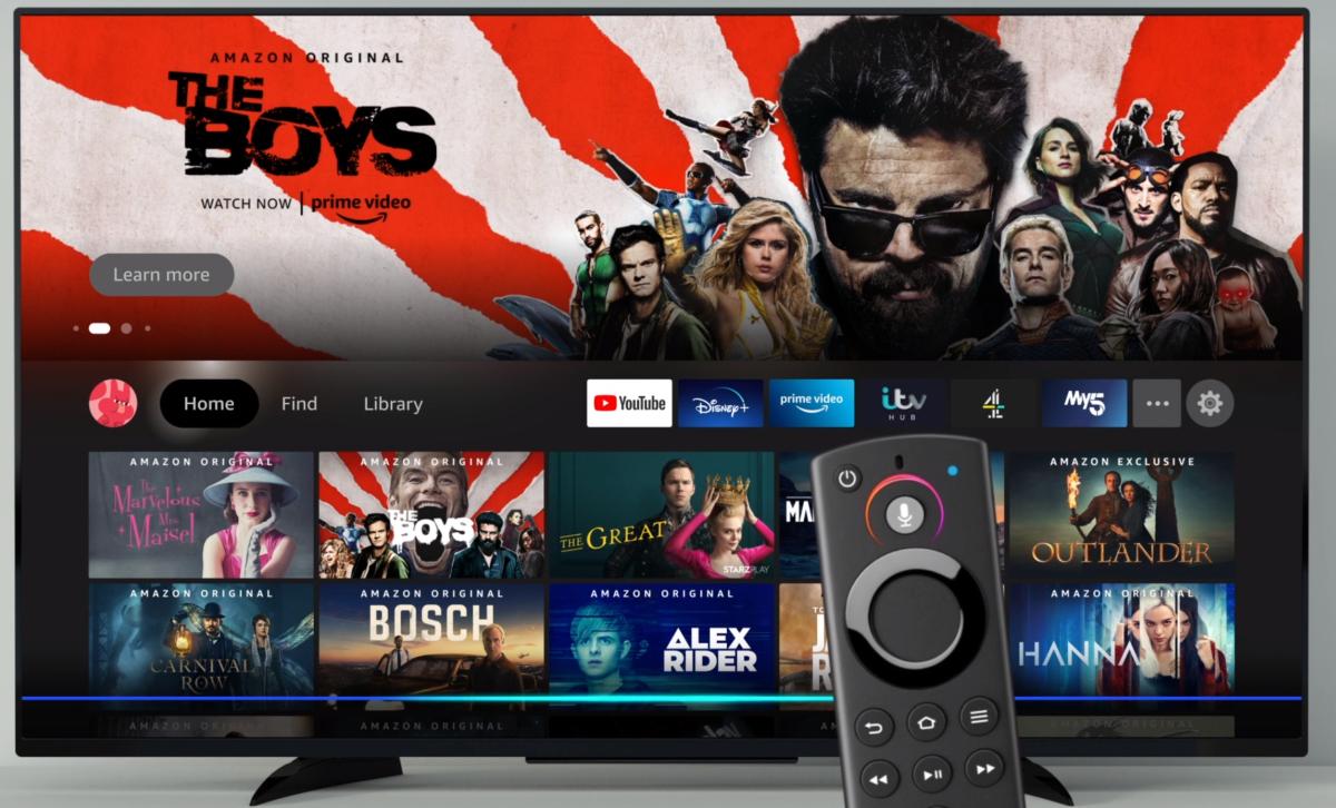 Fire TV new interface with remote